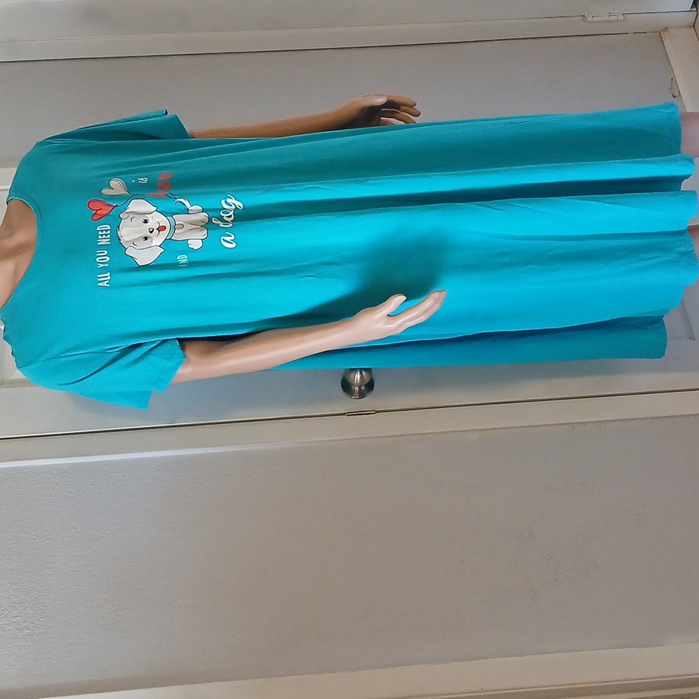 Anthony Richards Teal Cotton Blend Top